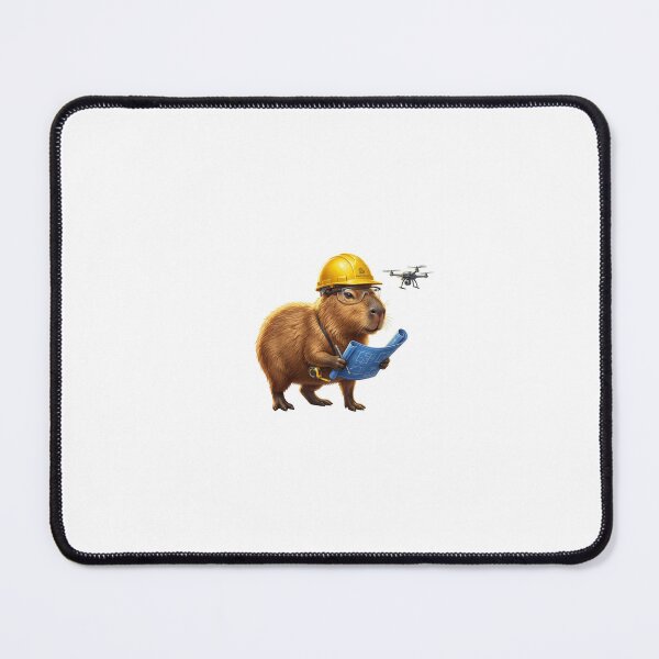Item preview, The most organized capybara in construction, ready to build your next project with precision and zen. designed and sold by KreativStudioFr.