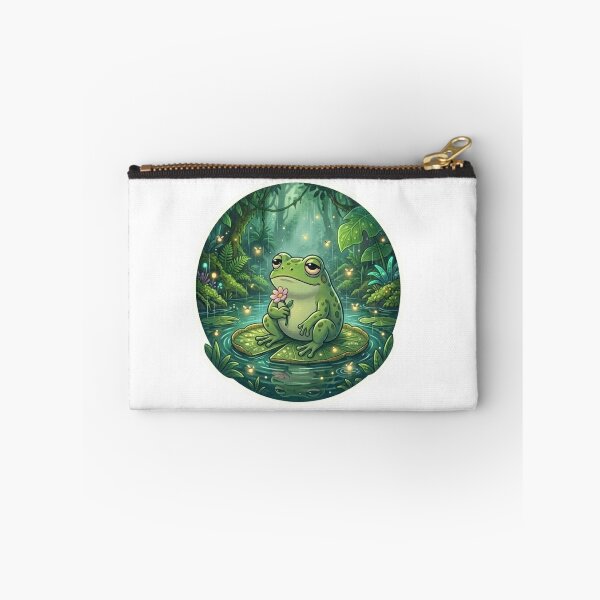 Item preview, Cute Jungle Frog On Lily Pad – Magical Nature Frog Sticker designed and sold by Elviqus Shop.