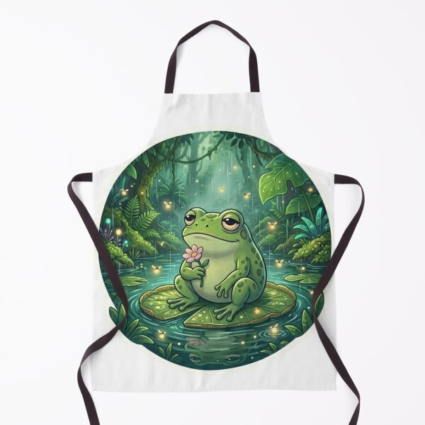 Item preview, Cute Jungle Frog On Lily Pad – Magical Nature Frog Sticker designed and sold by Elviqus Shop.