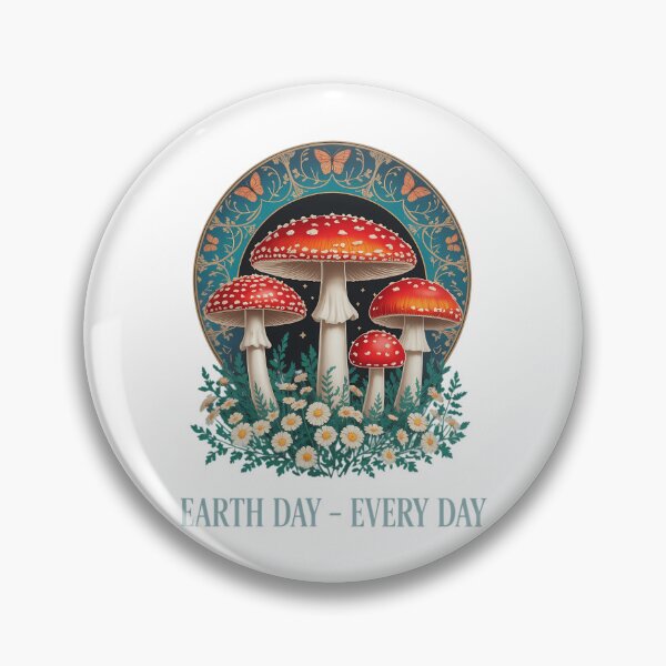 Item preview, Earth Day Every Day Groovy Red Mushroom Arbor Day designed and sold by sailorjessiArt.