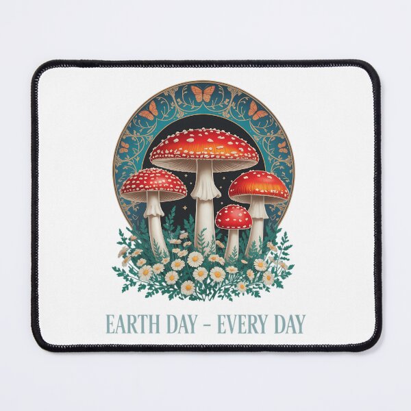 Item preview, Earth Day Every Day Groovy Red Mushroom Arbor Day designed and sold by sailorjessiArt.