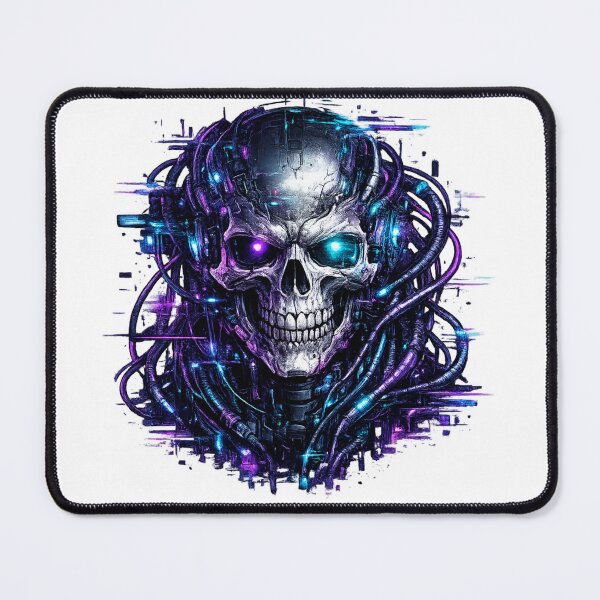 Item preview, Cyberpunk Skull Neon Glitch Streetwear designed and sold by Ghost Of Chill.