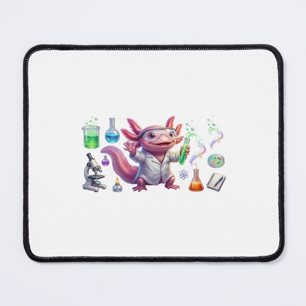 Item preview, Axolotl Scientist Sticker Pack: Cute Science in the Lab designed and sold by KreativStudioFr.