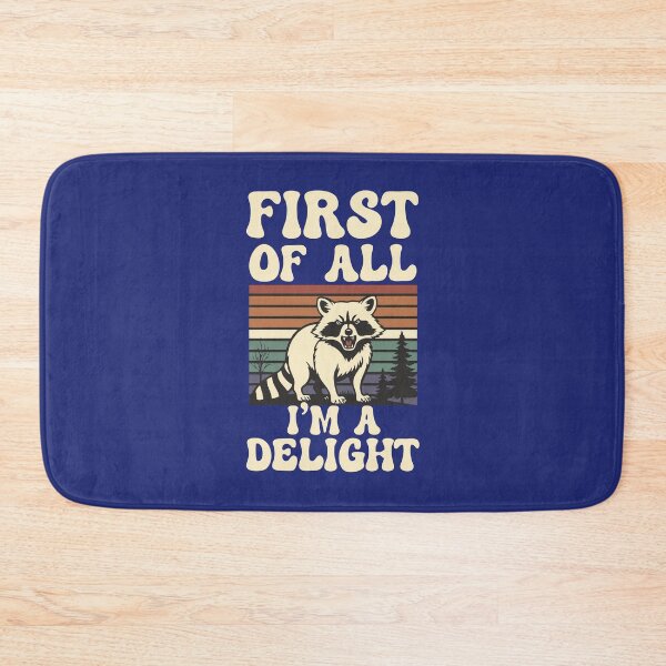 Item preview, First of All I'm A Delight Racoon Funny Groovy Retro Art For Animals Lover designed and sold by alenaz.