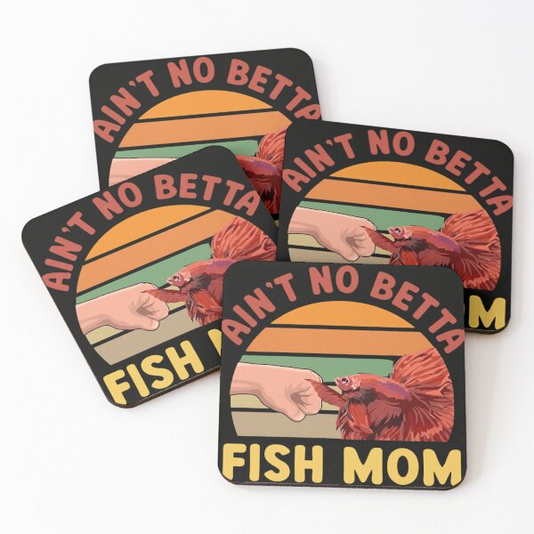 Item preview, Ain't No Betta Fish Mom Funny Retro Sunset Fist Bump designed and sold by haitrieuic96.