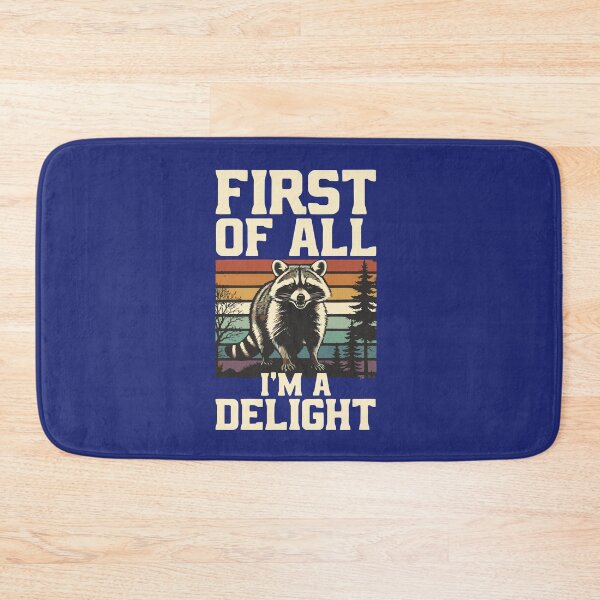 Item preview, Retro Raccoon First of All I'm A Delight Sarcastic Racoon Funny and Cute  designed and sold by alenaz.