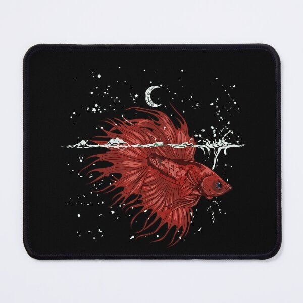 Item preview, Majestic Red Crowntail Betta Fish Splash Illustration designed and sold by haitrieuic96.