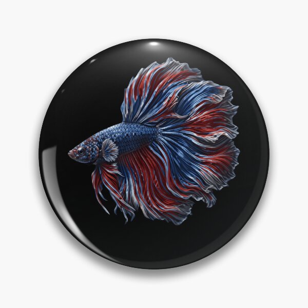Item preview, Majestic Red and Blue Betta Fish - Vibrant Siamese Fighting Fish Art designed and sold by haitrieuic96.