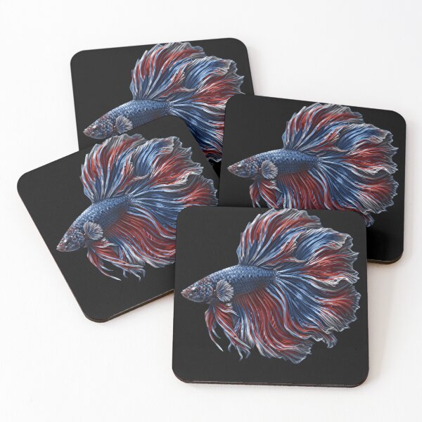 Item preview, Majestic Red and Blue Betta Fish - Vibrant Siamese Fighting Fish Art designed and sold by haitrieuic96.