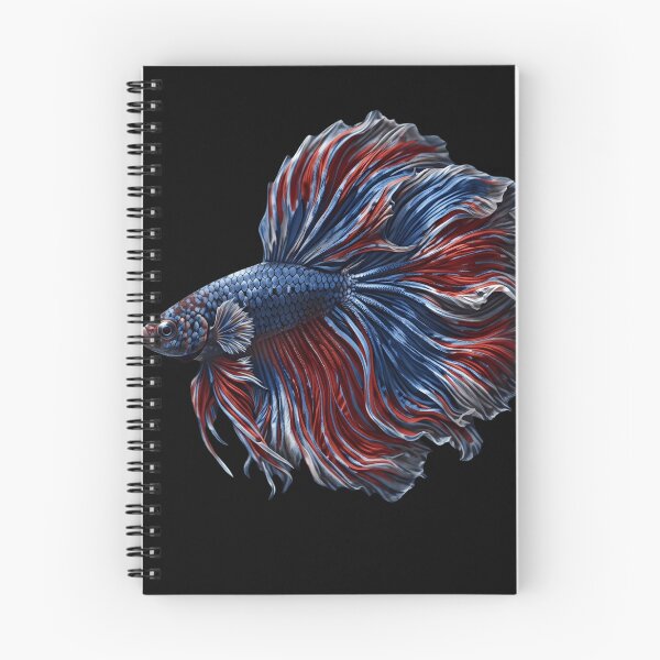 Item preview, Majestic Red and Blue Betta Fish - Vibrant Siamese Fighting Fish Art designed and sold by haitrieuic96.