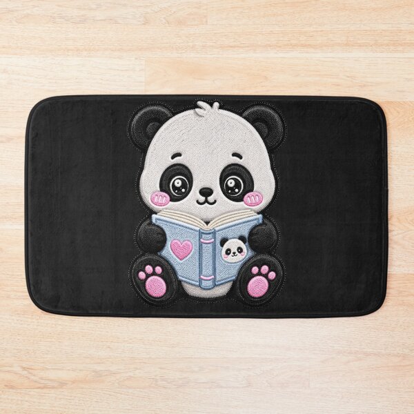Item preview, Kawaii Reading Panda Embroidery Patch Cute Chibi designed and sold by ColorSplash123.