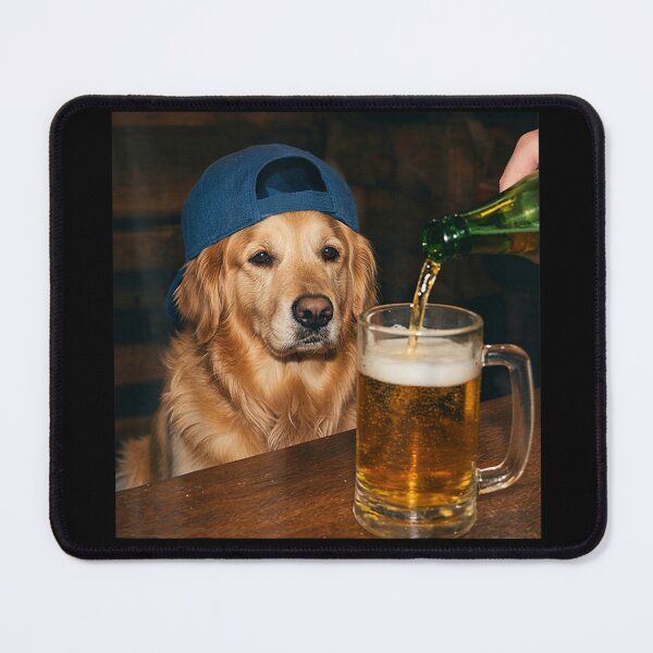 Item preview, Golden Retriever Drinking Beer Funny Dog Meme designed and sold by Bralipse.