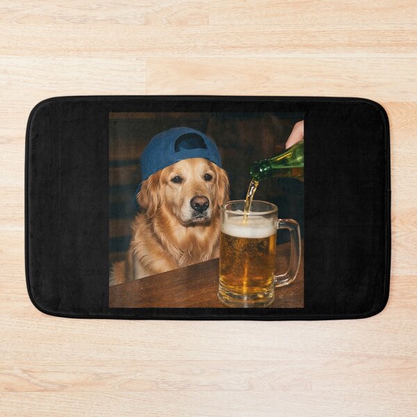 Item preview, Golden Retriever Drinking Beer Funny Dog Meme designed and sold by Bralipse.