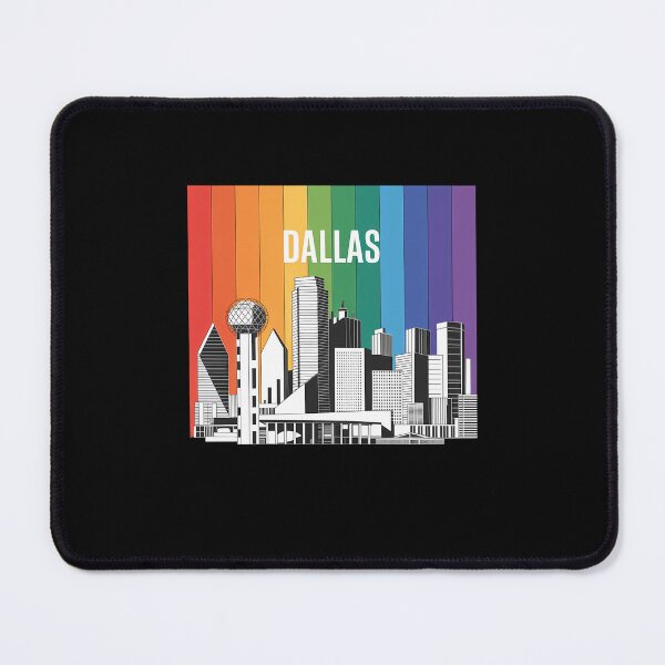 Item preview, Dallas Texas City Skyline LGBT Rainbow Flag Gay Pride designed and sold by sailorjessiArt.