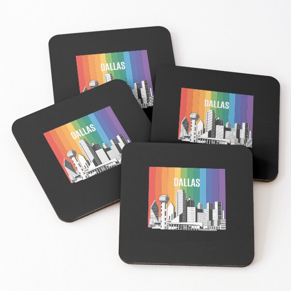 Item preview, Dallas Texas City Skyline LGBT Rainbow Flag Gay Pride designed and sold by sailorjessiArt.