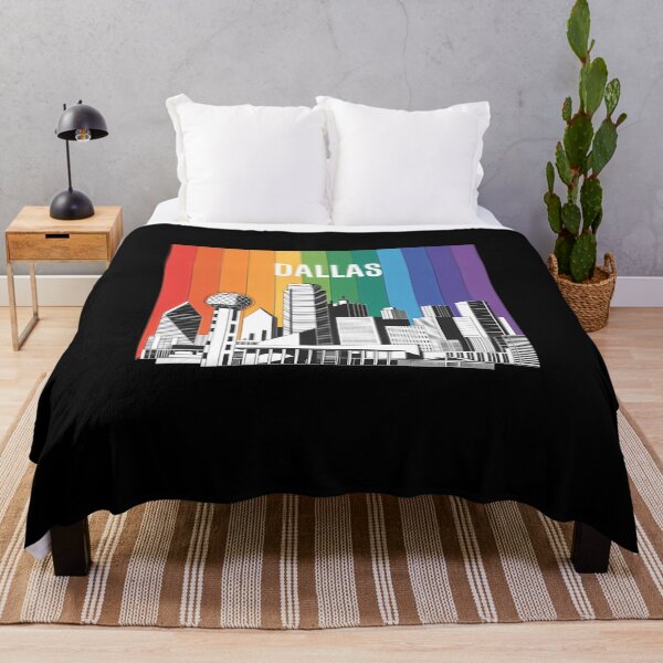 Item preview, Dallas Texas City Skyline LGBT Rainbow Flag Gay Pride designed and sold by sailorjessiArt.