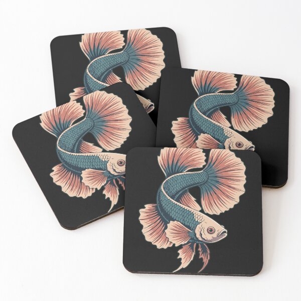 Item preview, Vintage Betta Fish Illustration - Retro Siamese Fighting Fish Art designed and sold by haitrieuic96.