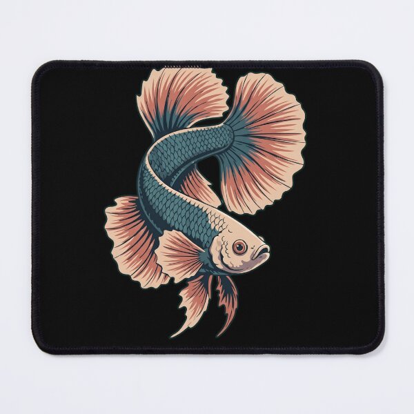 Item preview, Vintage Betta Fish Illustration - Retro Siamese Fighting Fish Art designed and sold by haitrieuic96.