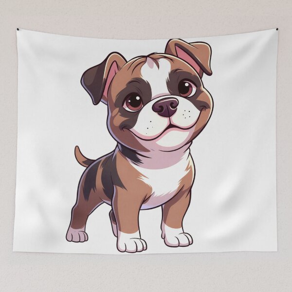 Item preview, Cute Cartoon Bulldog Puppy Sticker – Adorable Big Eyes Dog designed and sold by ExploreAura Studio.