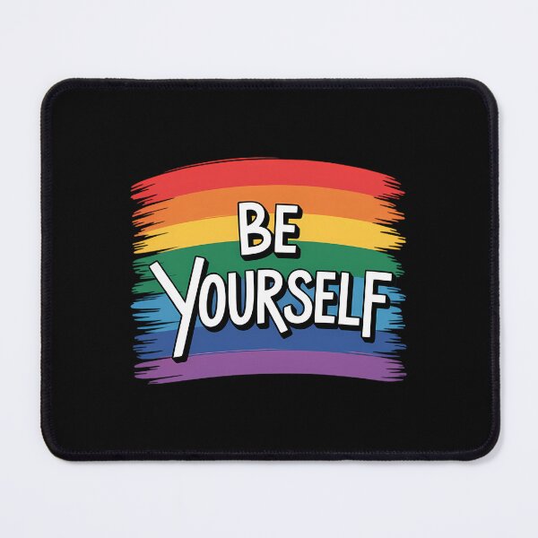 Item preview, Be Yourself Rainbow Flag Gay Pride LGBTQ designed and sold by sailorjessiArt.