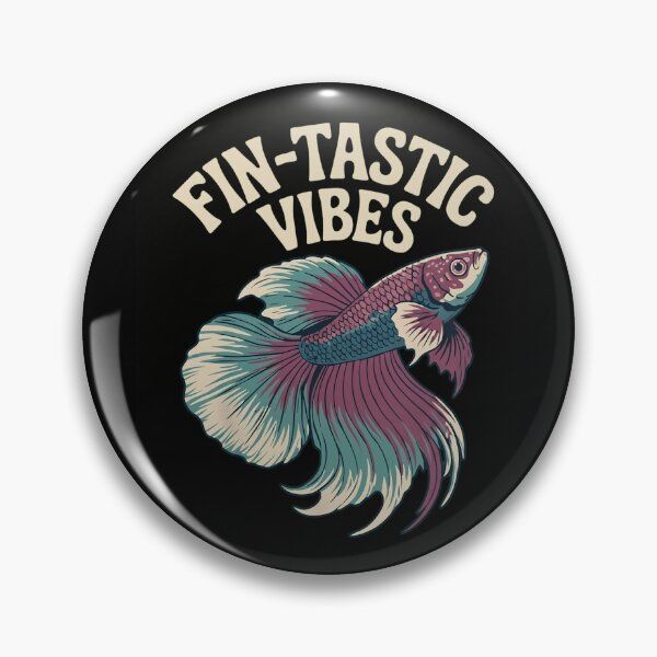 Item preview, Fin-tastic Vibes Betta Fish Vintage Siamese Fighting Fish Pun designed and sold by haitrieuic96.
