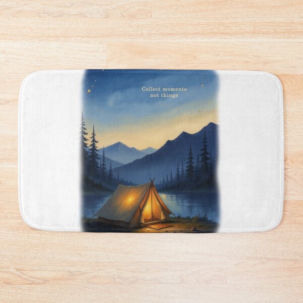 Item preview, Collect moments not things lakeside camping mountain night art designed and sold by icemanphotos.