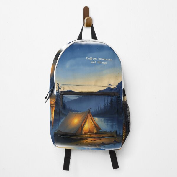 Item preview, Collect moments not things lakeside camping mountain night art designed and sold by icemanphotos.