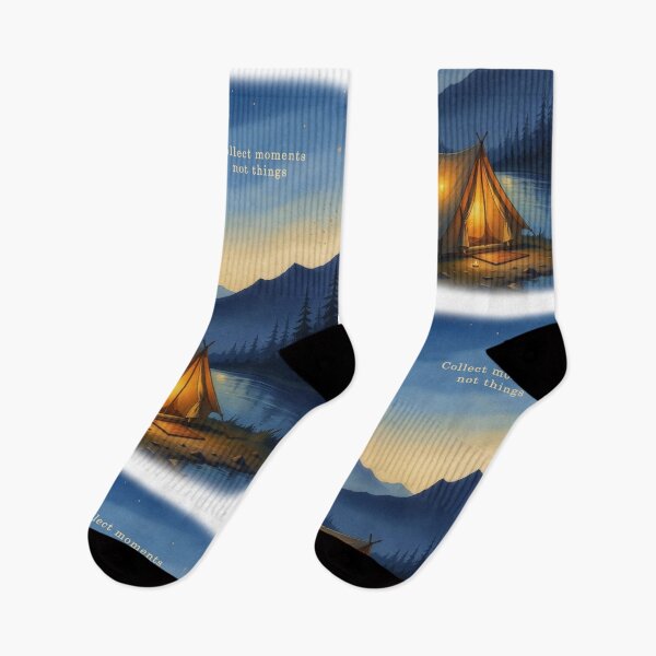Item preview, Collect moments not things lakeside camping mountain night art designed and sold by icemanphotos.