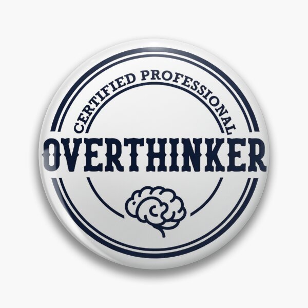 Item preview, Certified Professional Overthinker Funny Retro Office Stamp designed and sold by Yoshixv2.