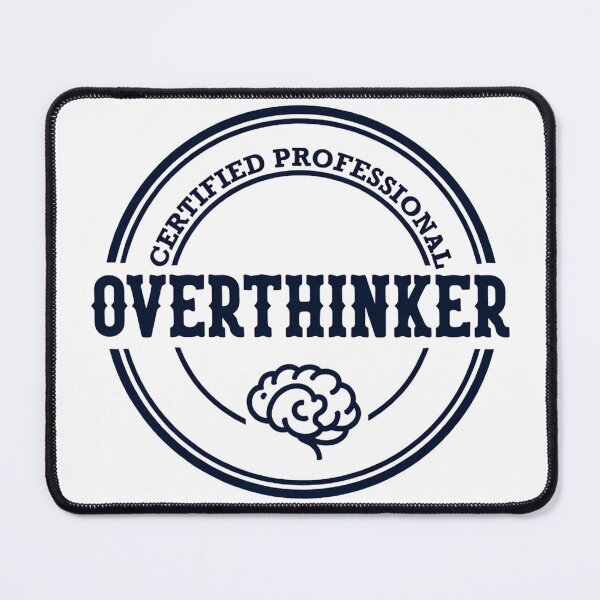 Item preview, Certified Professional Overthinker Funny Retro Office Stamp designed and sold by Yoshixv2.