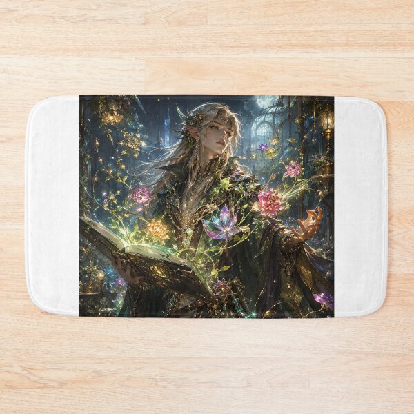 Item preview, Arcane Bloomkeeper | Elegant Elf Battle Mage Botanist Fantasy Art designed and sold by MarekoraStudio.