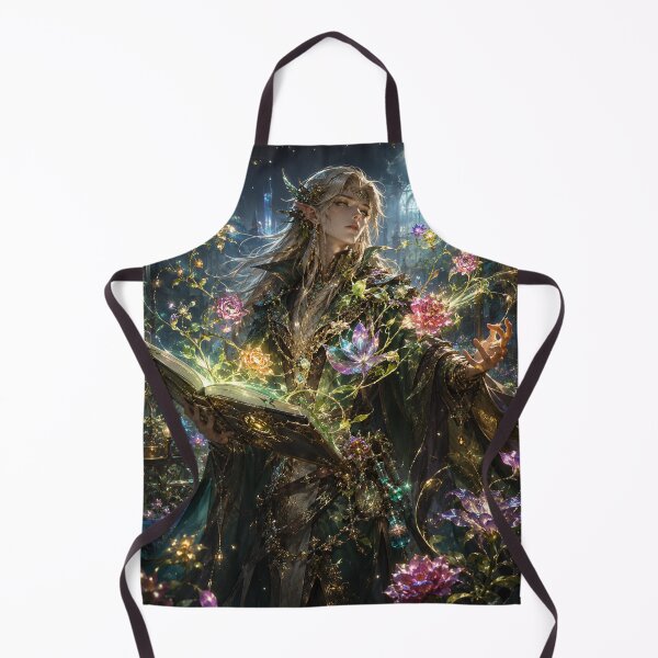 Item preview, Arcane Bloomkeeper | Elegant Elf Battle Mage Botanist Fantasy Art designed and sold by MarekoraStudio.