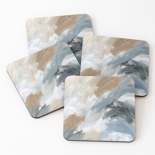 Item preview, Abstract Coastal Composition Neutral Painting designed and sold by Maisonsucces.
