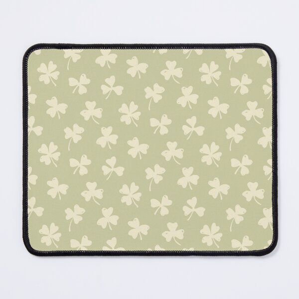 Item preview, Boho Clover Seamless Pattern. Lucky Four Leaf Clover Floral Design. Cute Cottagecore Botanical Print. Soft warm green designed and sold by SIR13.