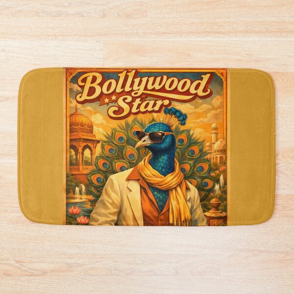 Artikelvorschau, Bollywood-Star-Pfau Vintage-Kunst aus Indien entworfen und verkauft von AuraloomAtelier.
