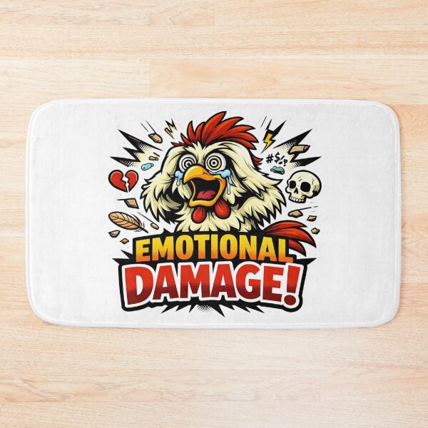 Aperçu de l'œuvre Chicken Chaos – Dessin animé humoristique sur les dégâts émotionnels créée et vendue par MerchlyMike.