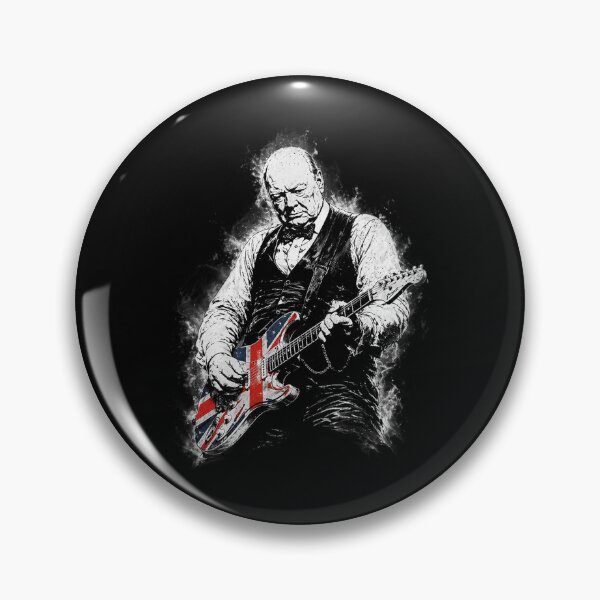 Item preview, Winston Churchill Playing Electric Guitar Rocker Humor designed and sold by schoolofbullies.