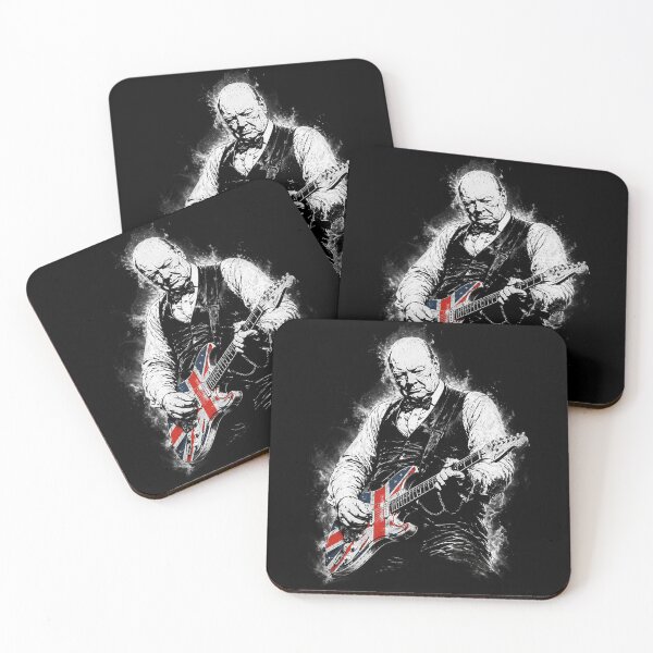 Item preview, Winston Churchill Playing Electric Guitar Rocker Humor designed and sold by schoolofbullies.