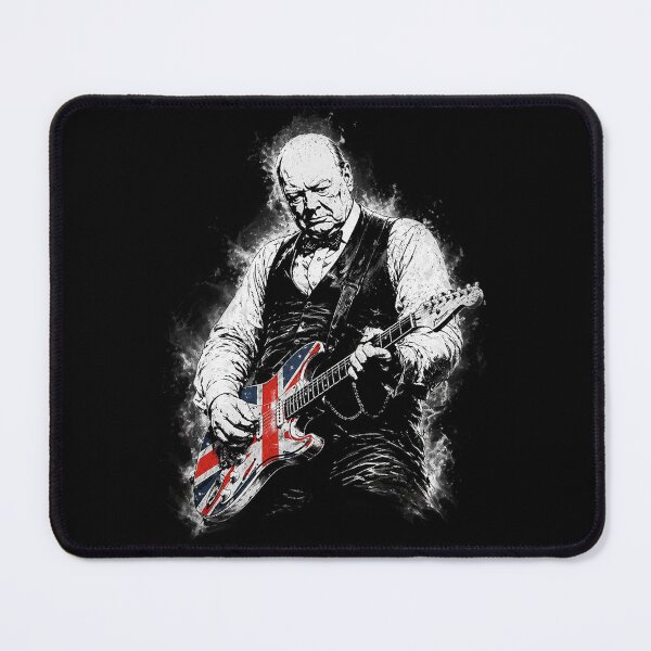Item preview, Winston Churchill Playing Electric Guitar Rocker Humor designed and sold by schoolofbullies.