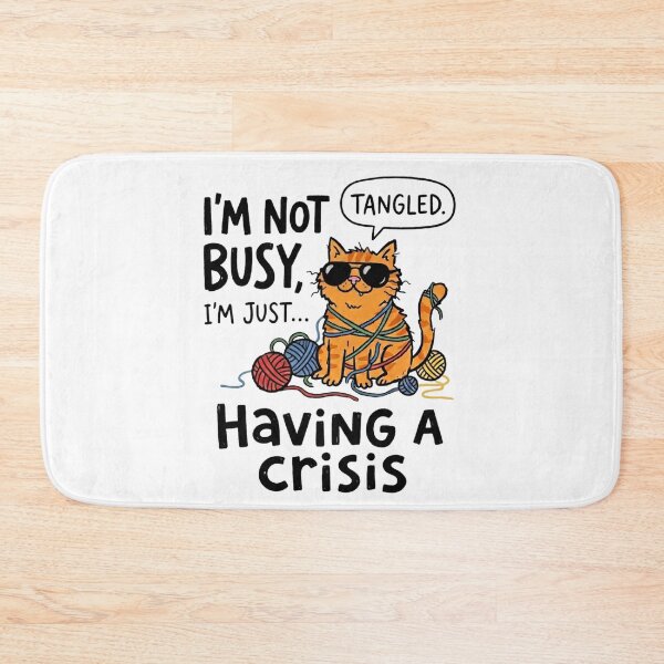 Item preview, Funny Tangled Cat Having A Crisis designed and sold by masakiworks.