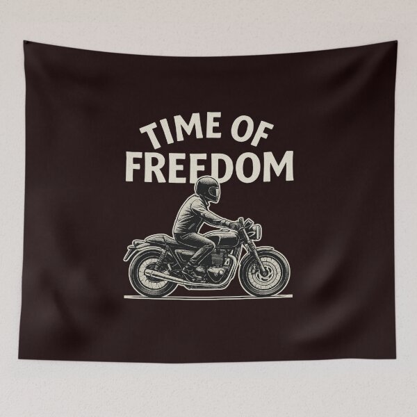 Item preview, Time of Freedom Vintage Motorcycle Retro Biker Design designed and sold by Supergrafix07.