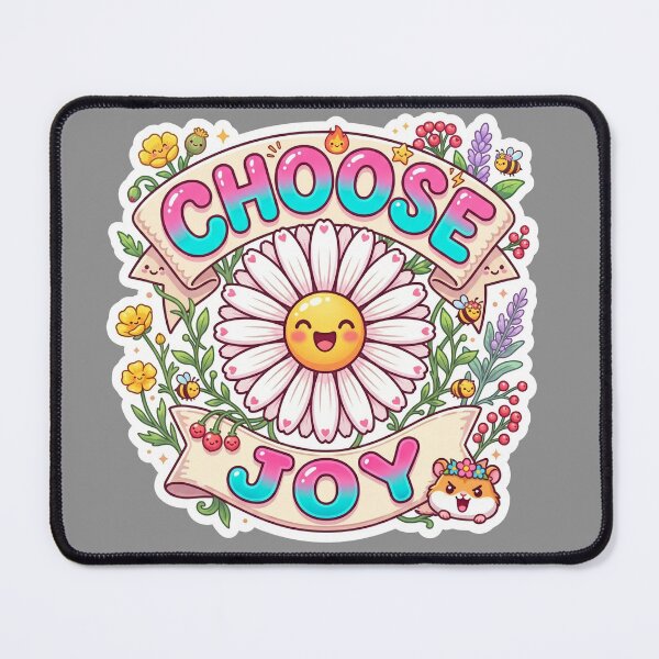 Item preview, Choose Joy Kawaii Daisy Flower Sticker designed and sold by CuteRage.