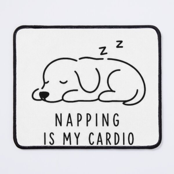 Item preview,  Napping cardio dog designed and sold by fadeinkstudio.