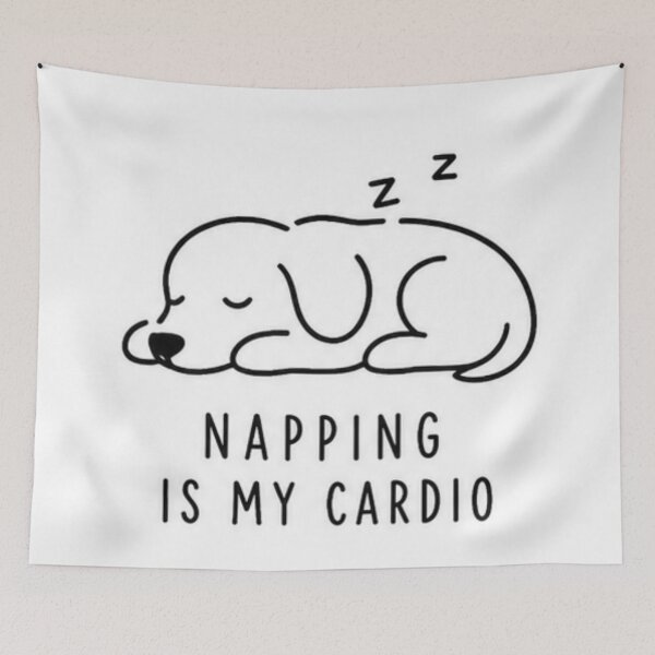 Item preview,  Napping cardio dog designed and sold by fadeinkstudio.