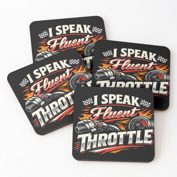 Item preview, I Speak Fluent Throttle – Motorcycle Racing Humor Design designed and sold by Ladys-Gents.