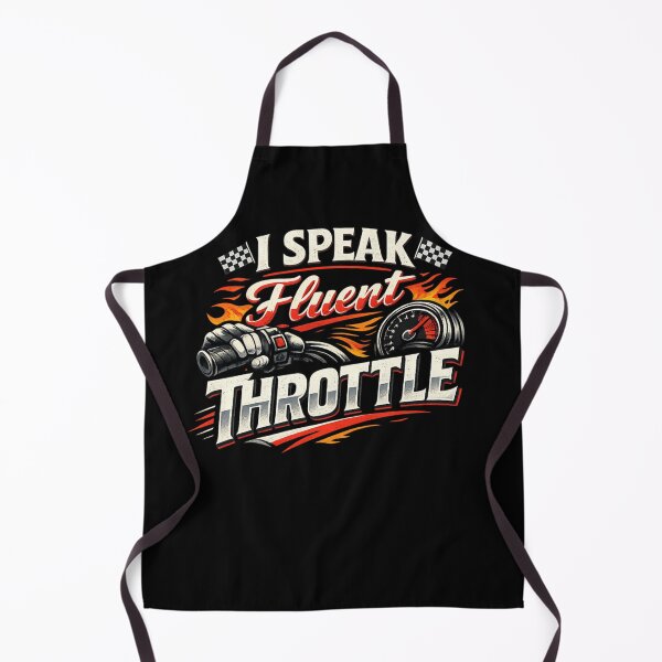 Item preview, I Speak Fluent Throttle – Motorcycle Racing Humor Design designed and sold by Ladys-Gents.