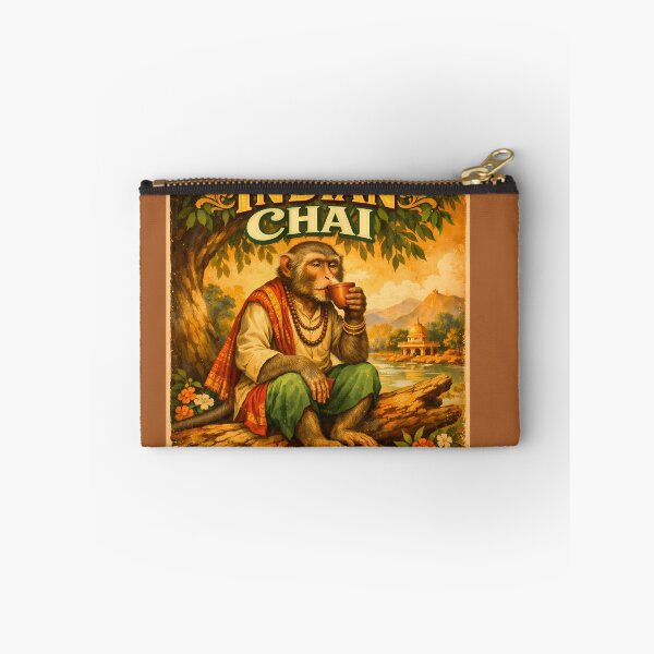 Item preview, Indian Chai Monkey Vintage India Art designed and sold by AuraloomAtelier.