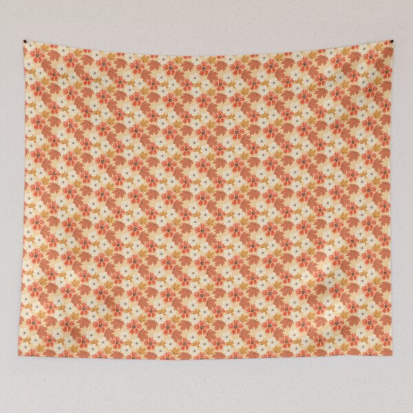 Item preview, Autumn plant and flower pattern, seamless floral background designed and sold by Aikesout.