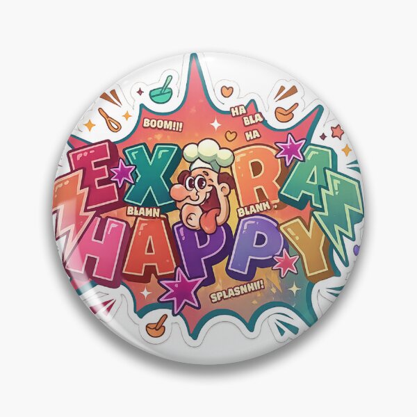 Artikelvorschau, Extra Happy Comic Explosion Sticker entworfen und verkauft von CuteRage.