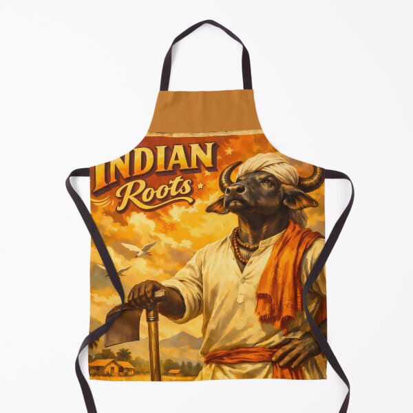 Item preview, Indian Roots Buffalo Vintage India Art designed and sold by AuraloomAtelier.